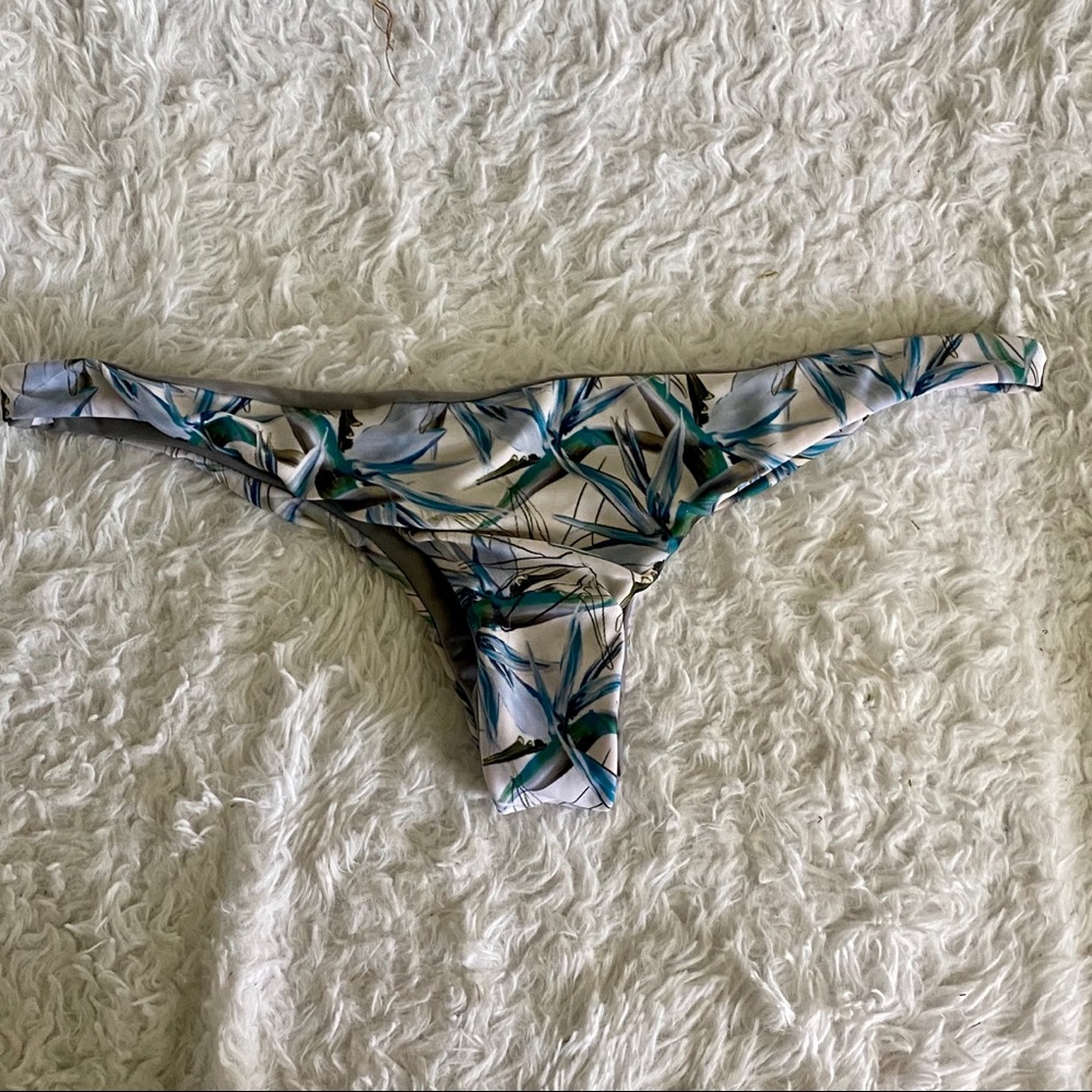 Cheeky Blue Floral Bikini Bottom